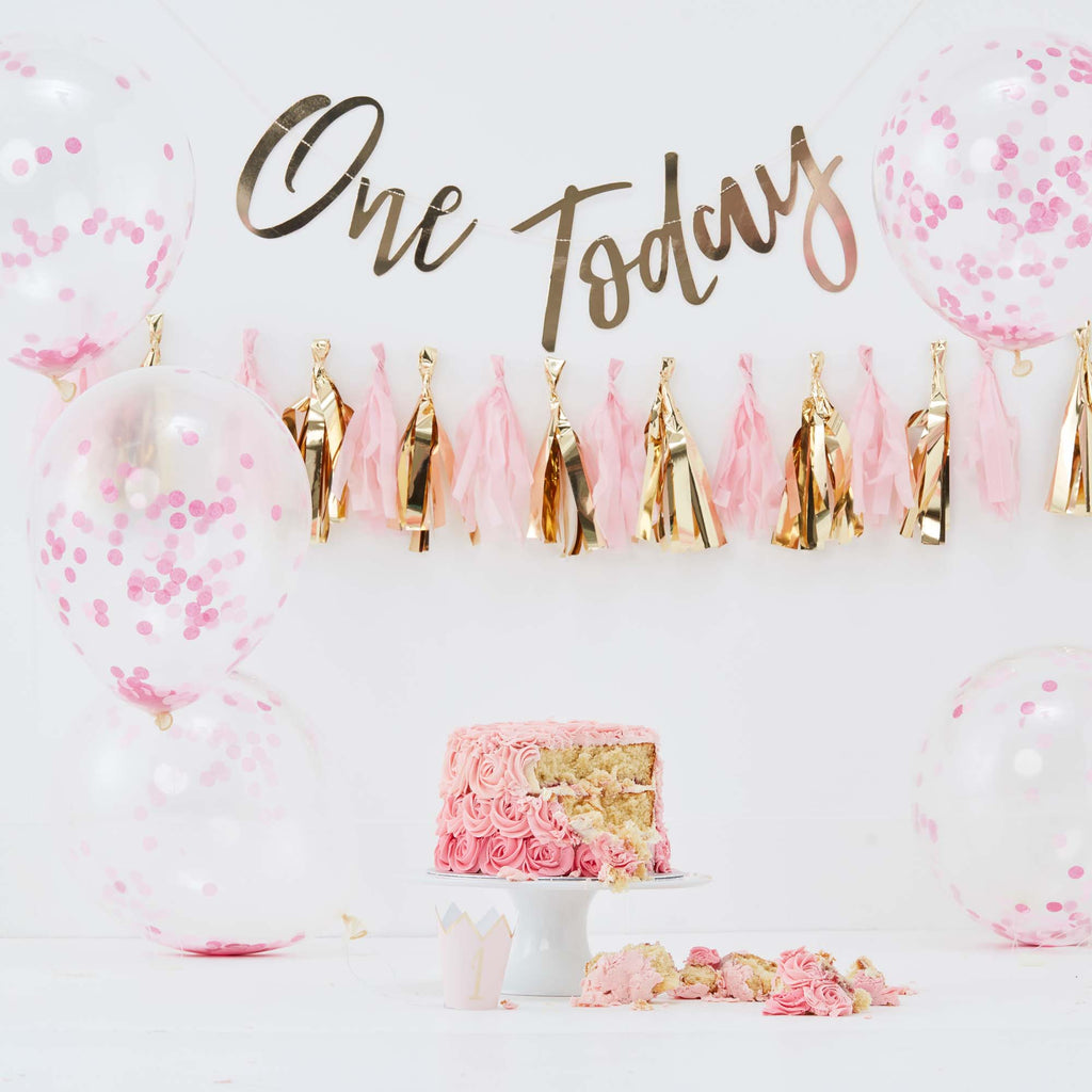 First birthday pink cake smash set 